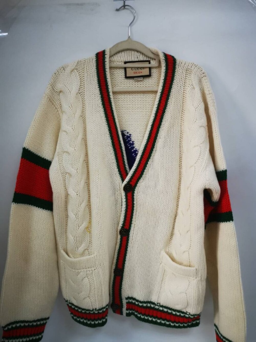 Pre-owned Gucci Knitted Long Sleeve Sweater Fashion Cardigan Top